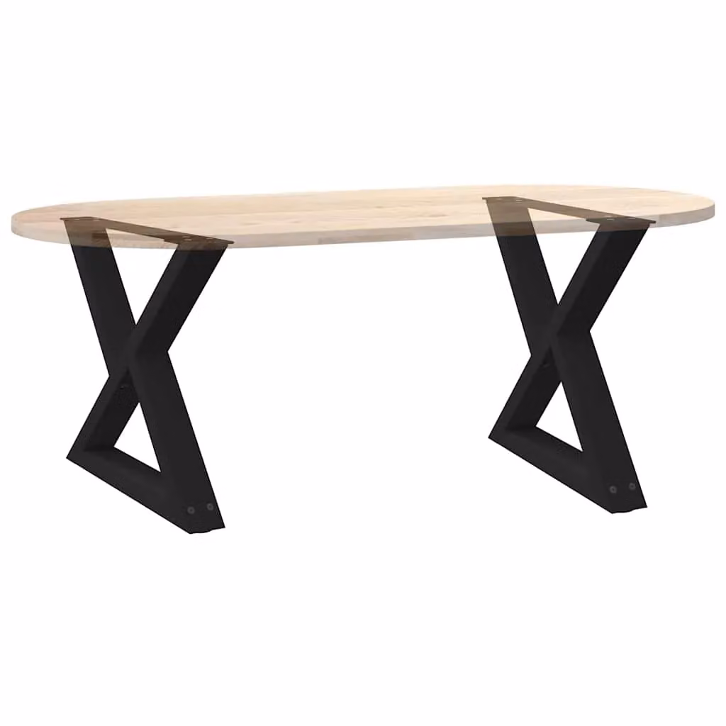 Berkfield Home Matt Black Steel Coffee Table Legs, 2 Pieces, H: 50 cm (Adjustable 42-43.3 cm) – 6