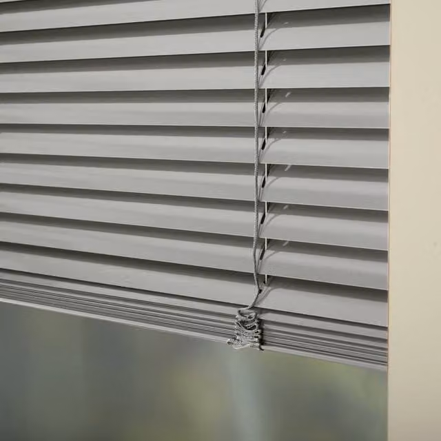 Premier Made To Measure 25mm Aluminium Venetian Blind in Zircon Grey/Silver