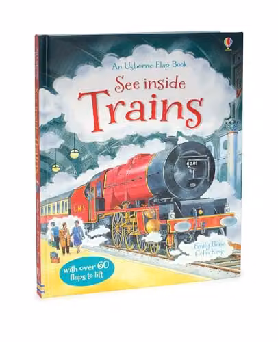 Usborne See Inside Trains Multicolour Cardboard Board Book – 3