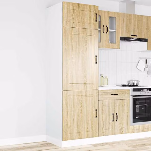 Berkfield Home Kalmar Kitchen Wall Unit in Sonoma Oak and Brown