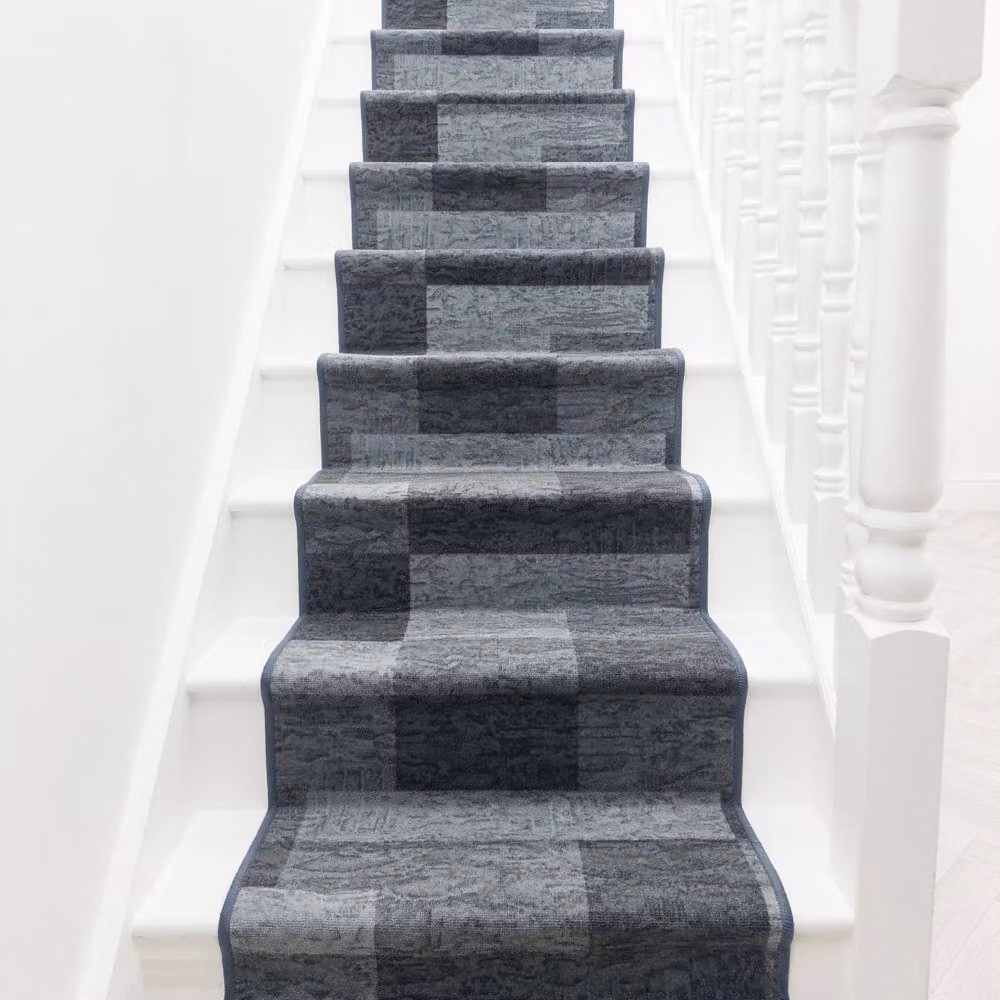 runrug Icona Stair Runner Carpet, Dark Grey, W: 120 cm, L: 690 cm – 4