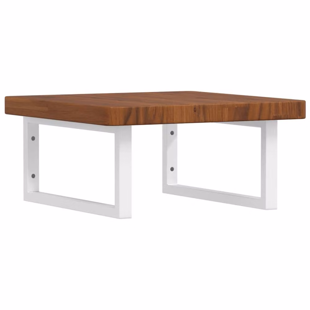 Berkfield Home Wall Mounted Basin Shelf in Brown Oak and Steel