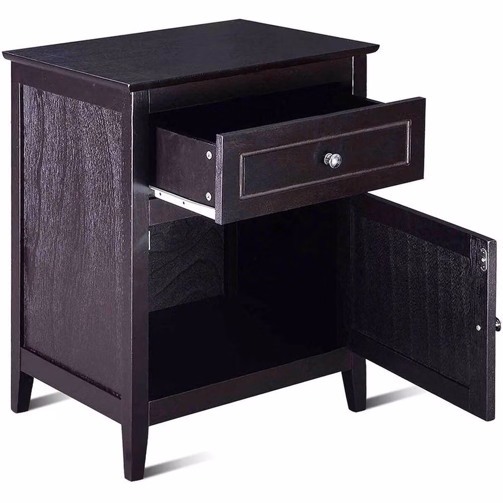 FORGEVIO 2-Tier Black Modern Nightstand and Sofa Side Table – 3