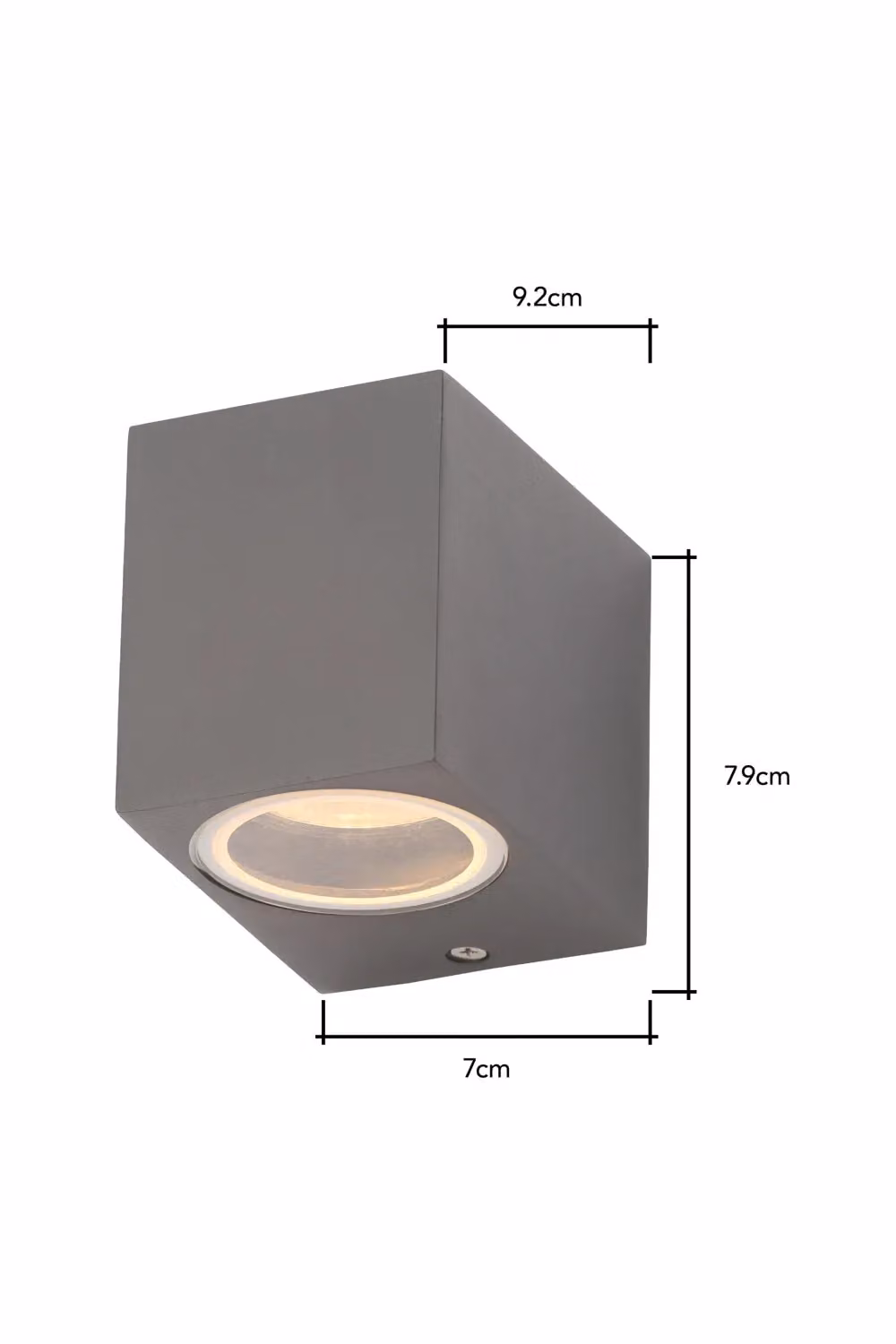 BHS Lighting Etna Square Outdoor Down Wall Light in Grey Metal – 4