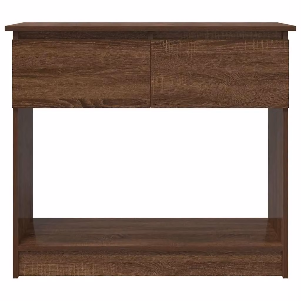 Berkfield Home Modern Console Table with Drawers in Brown Oak, W: 85.5 cm, D: 38.5 cm, H: 74.5 cm – 3
