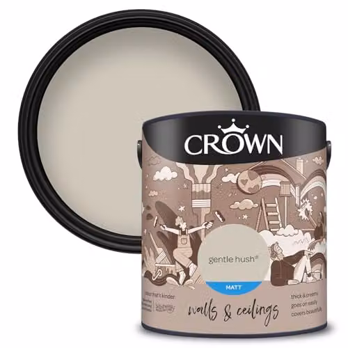 Crown Gentle Hush Matt Emulsion Beige 2.5l – 2