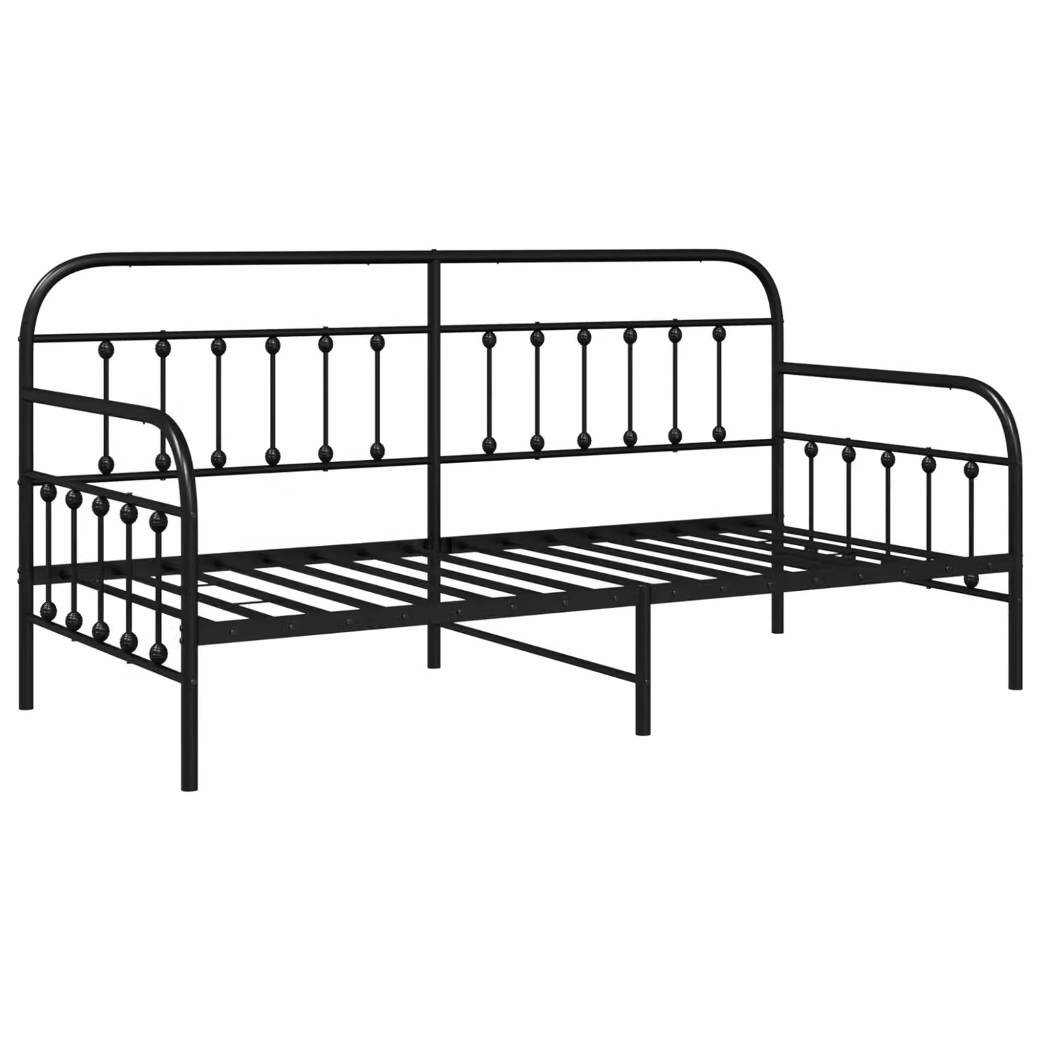 Berkfield Home Minimalist Metal Daybed Frame in Black, W/D/H: 90 x 200 cm – 2