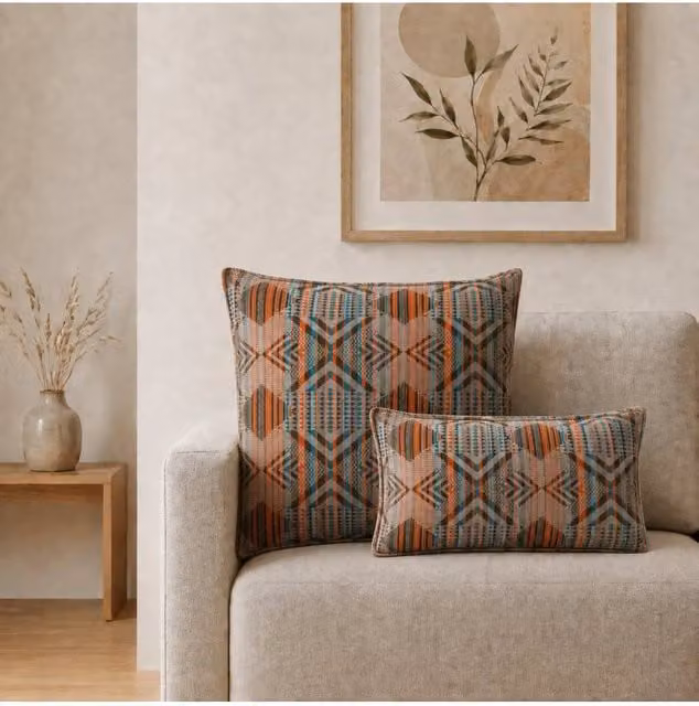 KDMD Urban Tribal Jumbo Cotton Cushion Cover, Multicolour, W/D/H: 60 x 60 x 1 cm – 1