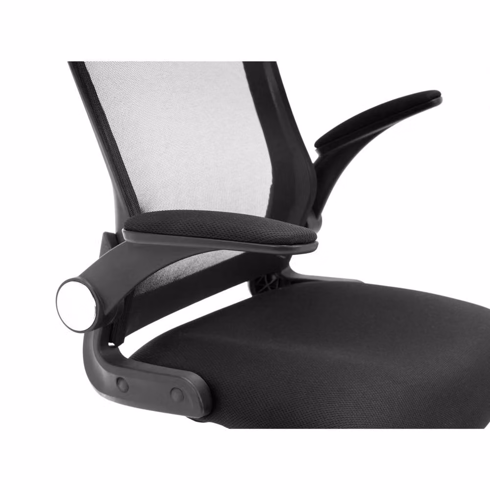 Cheshire Bramley Black Fabric Executive Office Chair with Armrests and Height Adjustment – 6