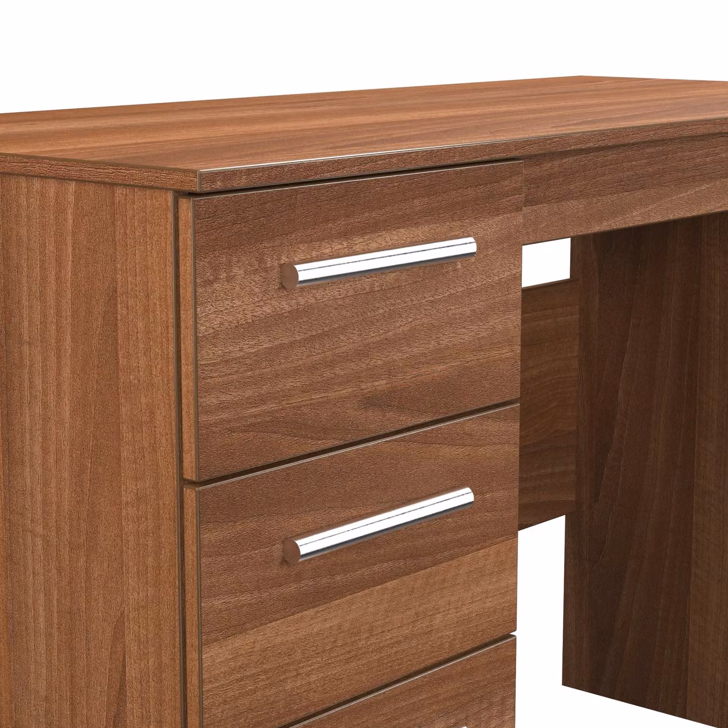 2 U Trent Ready Assembled 3 Drawer Desk in Walnut – 3