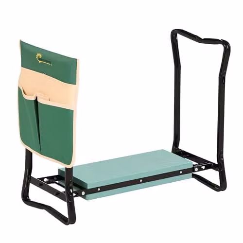 Outsunny 2 in 1 Garden Kneeler Seat with Tool Bag, Green – 1