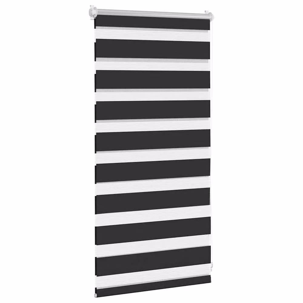 Berkfield Home Zebra Day and Night Blind in Black and White, W: 40 cm, H: 100 cm – 3