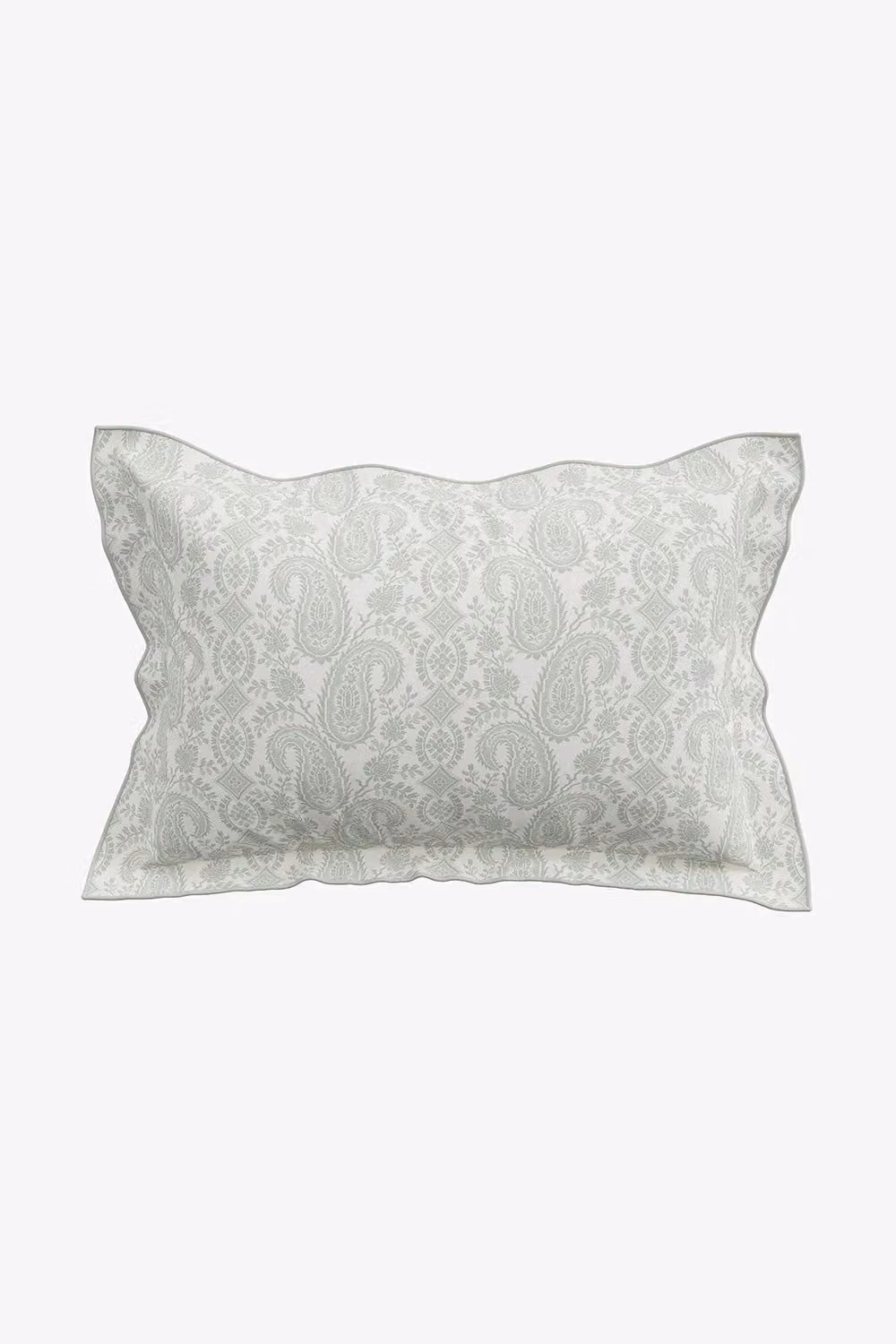 V & A Silk Road Paisley Cotton Percale Duvet Cover Set in Green, W: 200 cm x L: 200 cm – 2