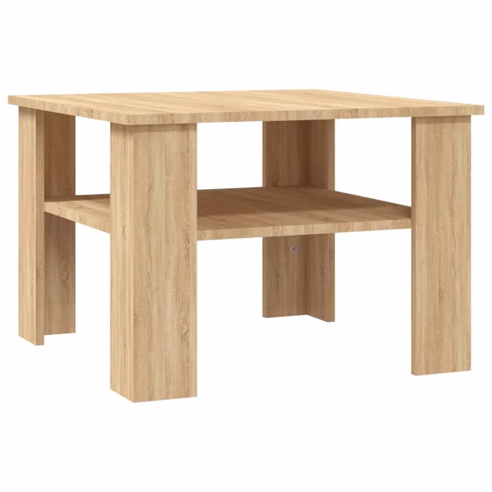 Berkfield Home Sonoma Oak Coffee Table in Brown, W/D/H: 60 x 60 x 42 cm – 2