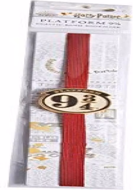 Insight Editions Harry Potter Platform 9-3/4 Elastic Band Bookmark in Red and Multicolour