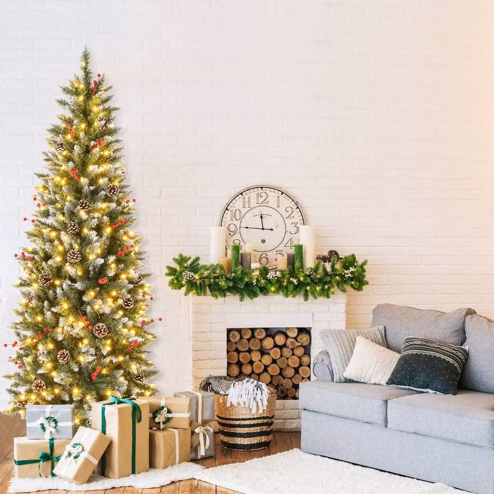 Costway 6 FT Green Artificial Hinged Christmas Tree with 618 Branch Tips – 4