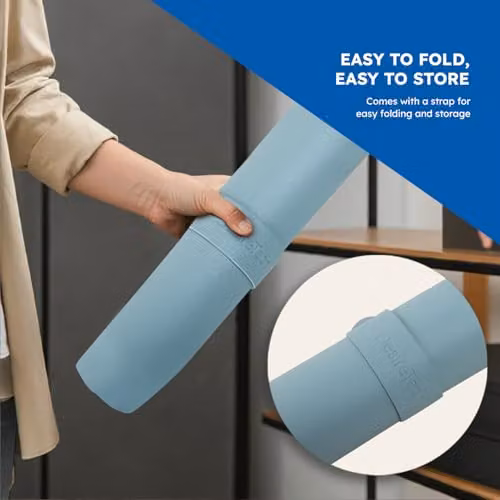 Desiretech Reversible PU Leather Desk Mat, Waterproof Dual-Sided Table Protector in Light Blue and Silver, W: 80 cm, D: 40 cm – 6