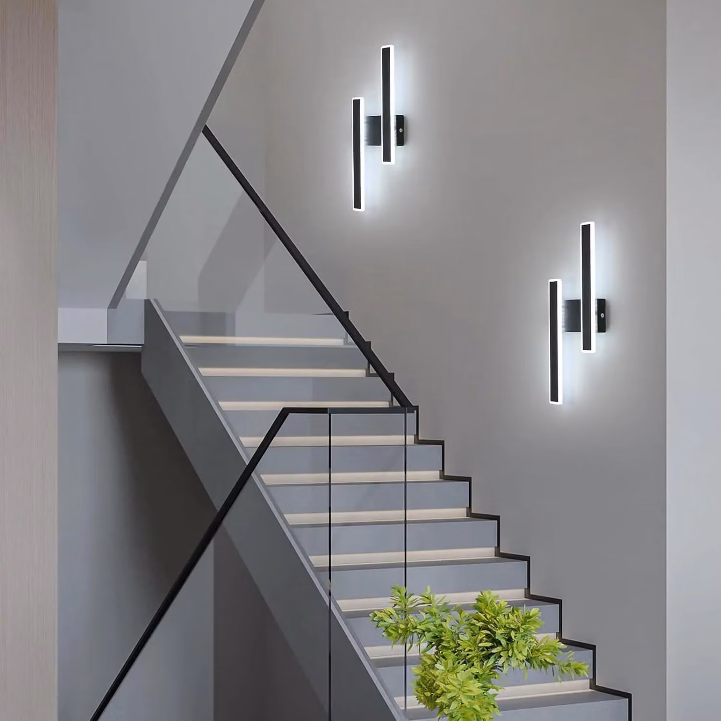 COMELY Modern LED Indoor Wall Light in Black, 32W Up and Down Lighting for Living Room, Bedroom or Hallway – 2