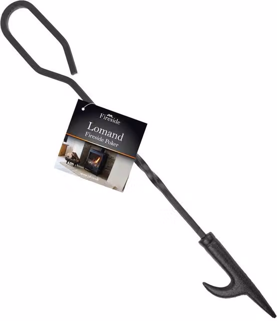 JVL Lomand Fireside Poker Fire Tool for Fireplace or Log Burner in Black – 1