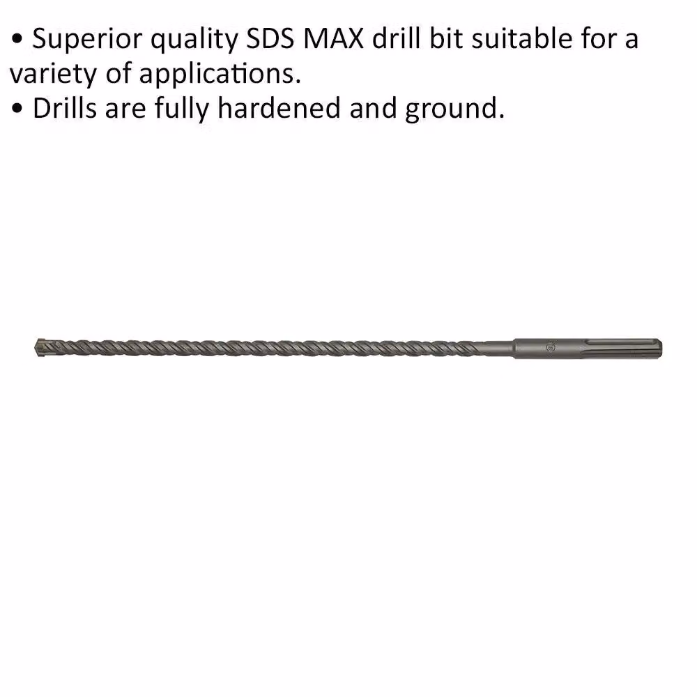 Loops SDS Max Masonry Drill Bit, Grey and Multicolour, Diameter: 16 mm, Length: 540 mm – 2