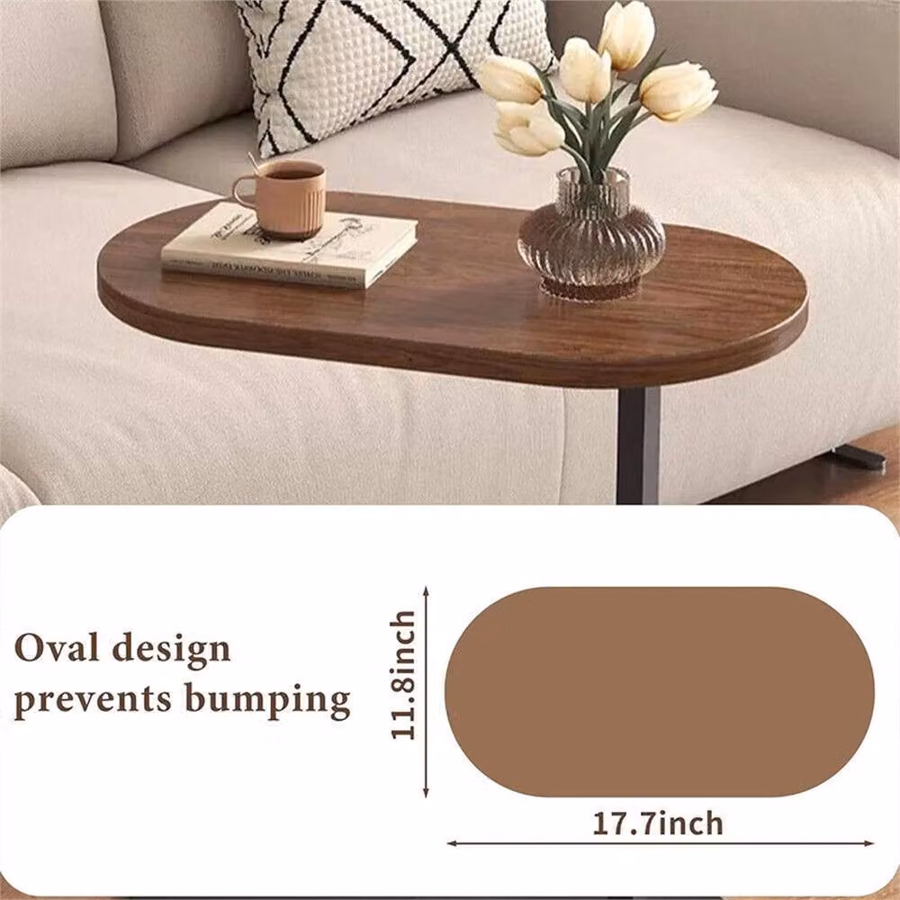 Nordara Black C-Shaped Compact Sofa Side Table, W/D/H: 110 x 15 x 15 cm – 3