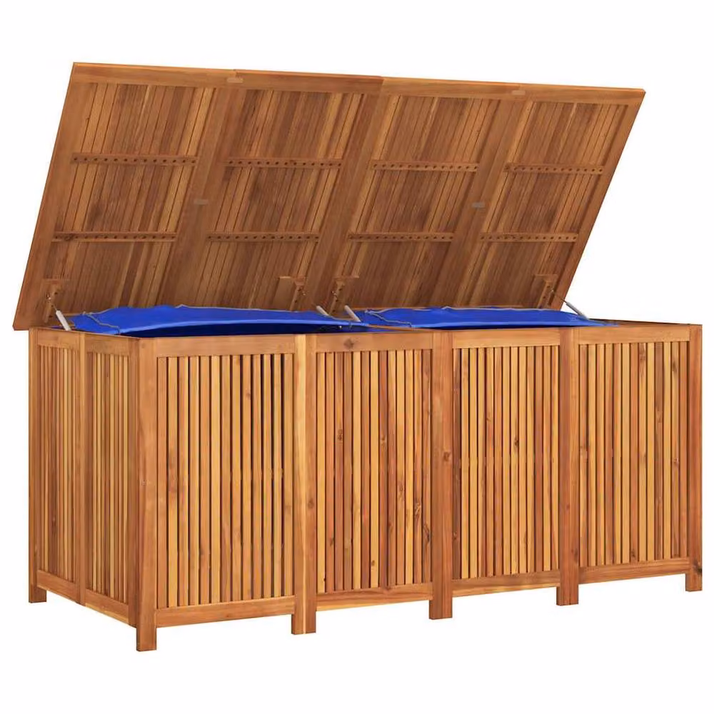 Berkfield Home Garden Storage Box in Brown Solid Acacia Wood, W/D/H: 175 x 80 x 75 cm – 3