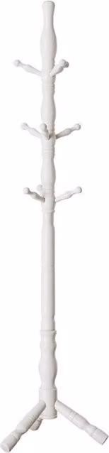 Havendro Vintage Solid Wood Coat Stand with 9 Hooks in White