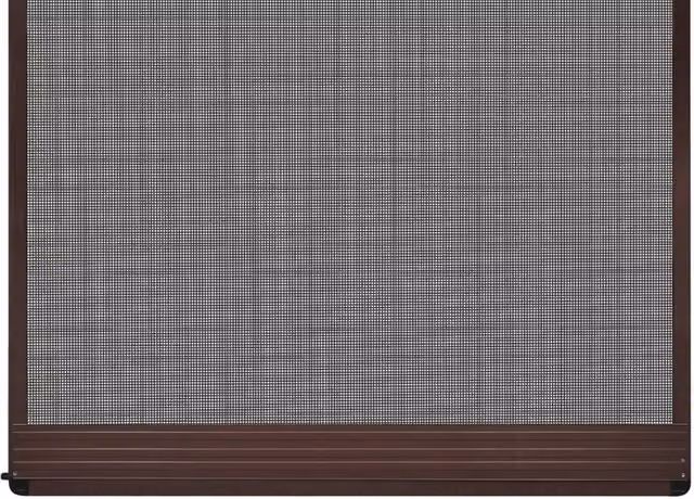 Berkfield Home Brown Hinged Fibreglass Insect Screen for Doors W: 100 cm, H: 215 cm – 1