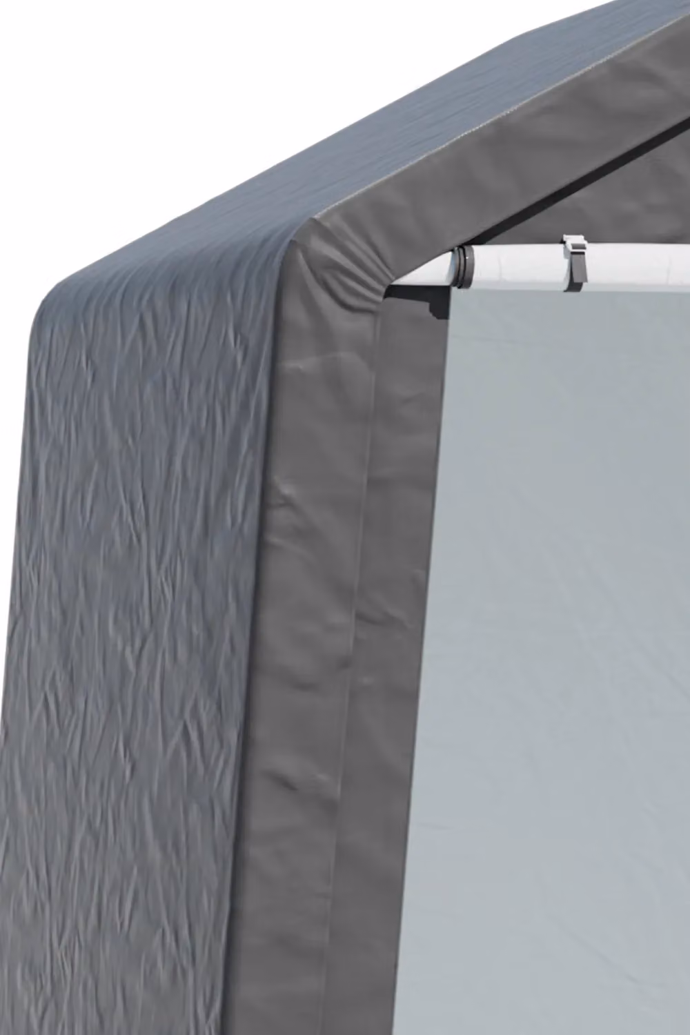 Living and Home Grey Galvanised Steel Gable Storage Shed W/D/H: 121.92 x 120.0 x 163.0 cm – 4