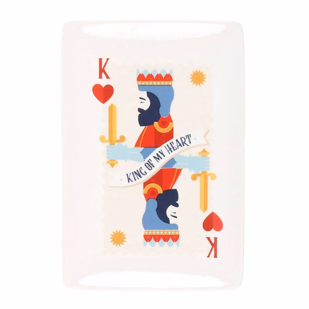 Uniqueful Men's King of My Heart Catch All Tray in White – 3