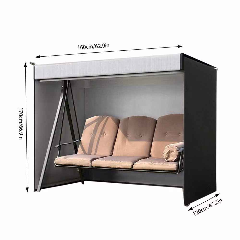 Kelvenix Waterproof 2-3 Seater Outdoor Swing Cover in Black – 2