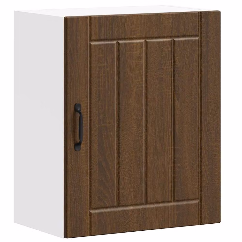 Berkfield Home Lucca Kitchen Wall Cabinet in Brown Oak Engineered Wood, W/D/H: 60.0 x 25.0 x 31.0 cm – 2