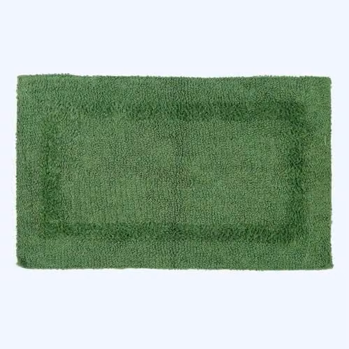 Homescapes Luxury Cotton Bath Mat, Green, W/D/H: 80 x 50 x 1 cm – 1