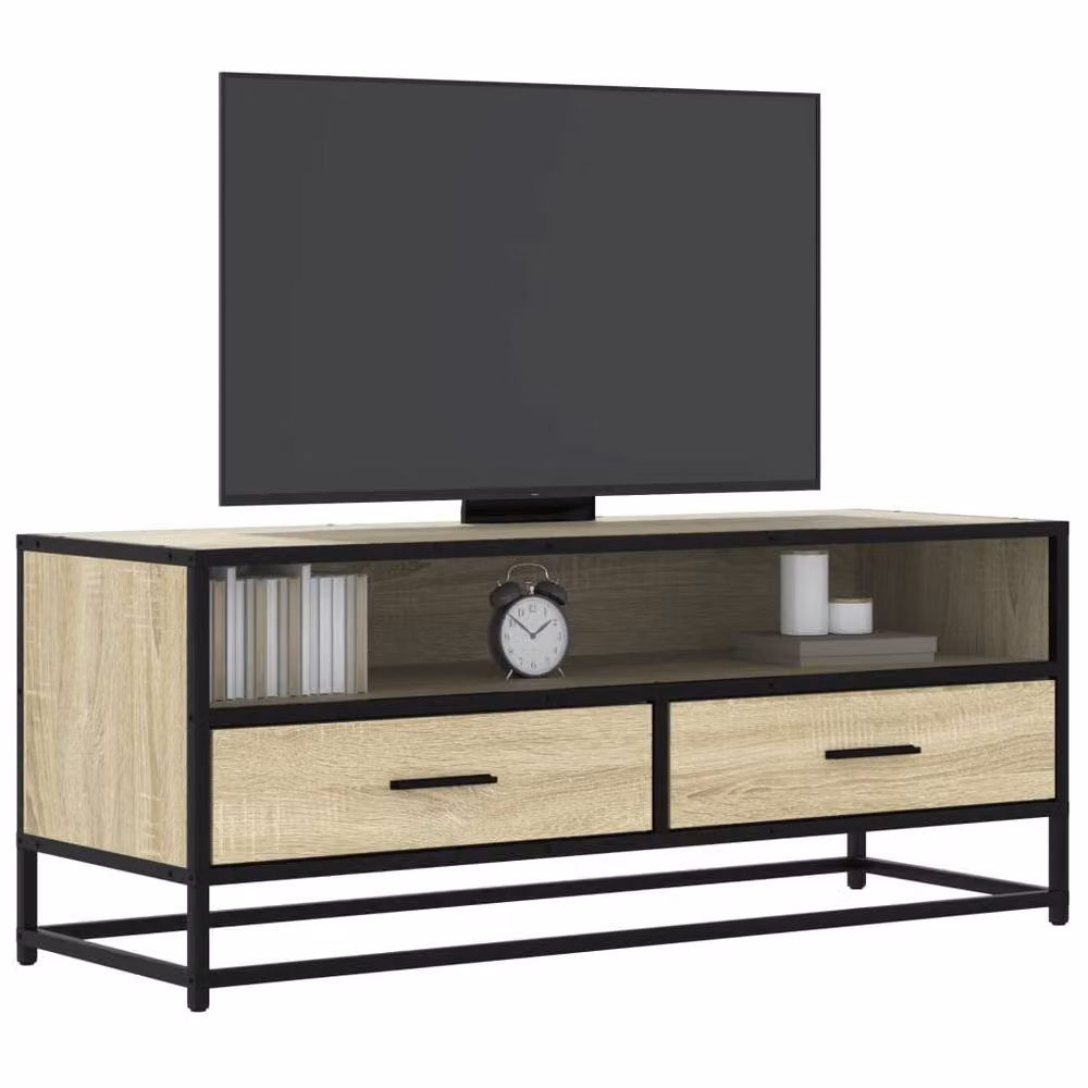 Berkfield Home Industrial TV Cabinet in Sonoma Oak, W/D/H: 100 x 34.5 x 40 cm – 2