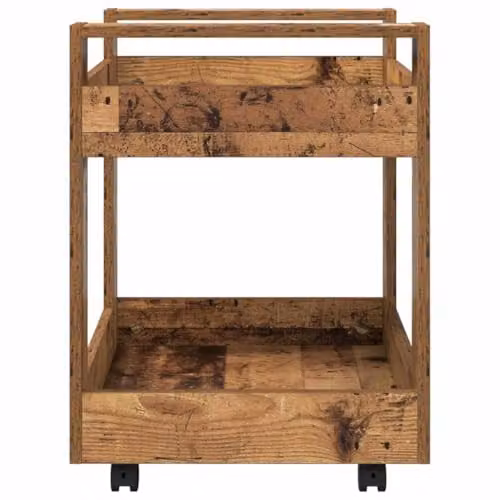 vidaXL Modern Desk Trolley in Old Wood Brown, W/D/H: 60 x 45 x 60 cm – 5