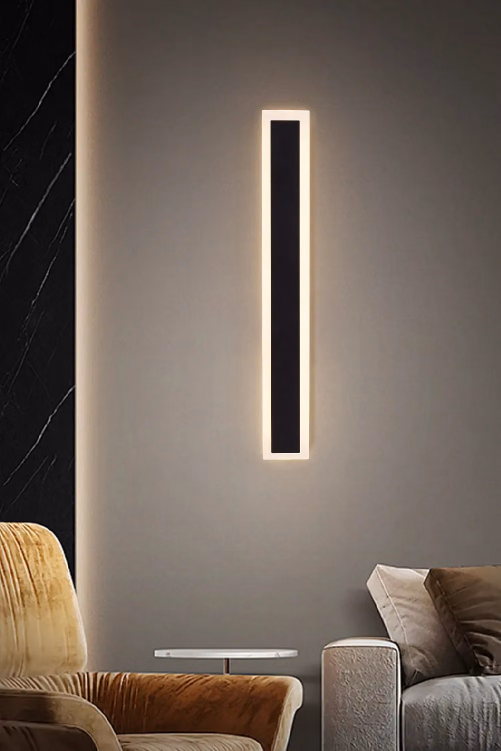 Living and Home Black IP65 Waterproof Outdoor LED Wall Light with Cord – 2