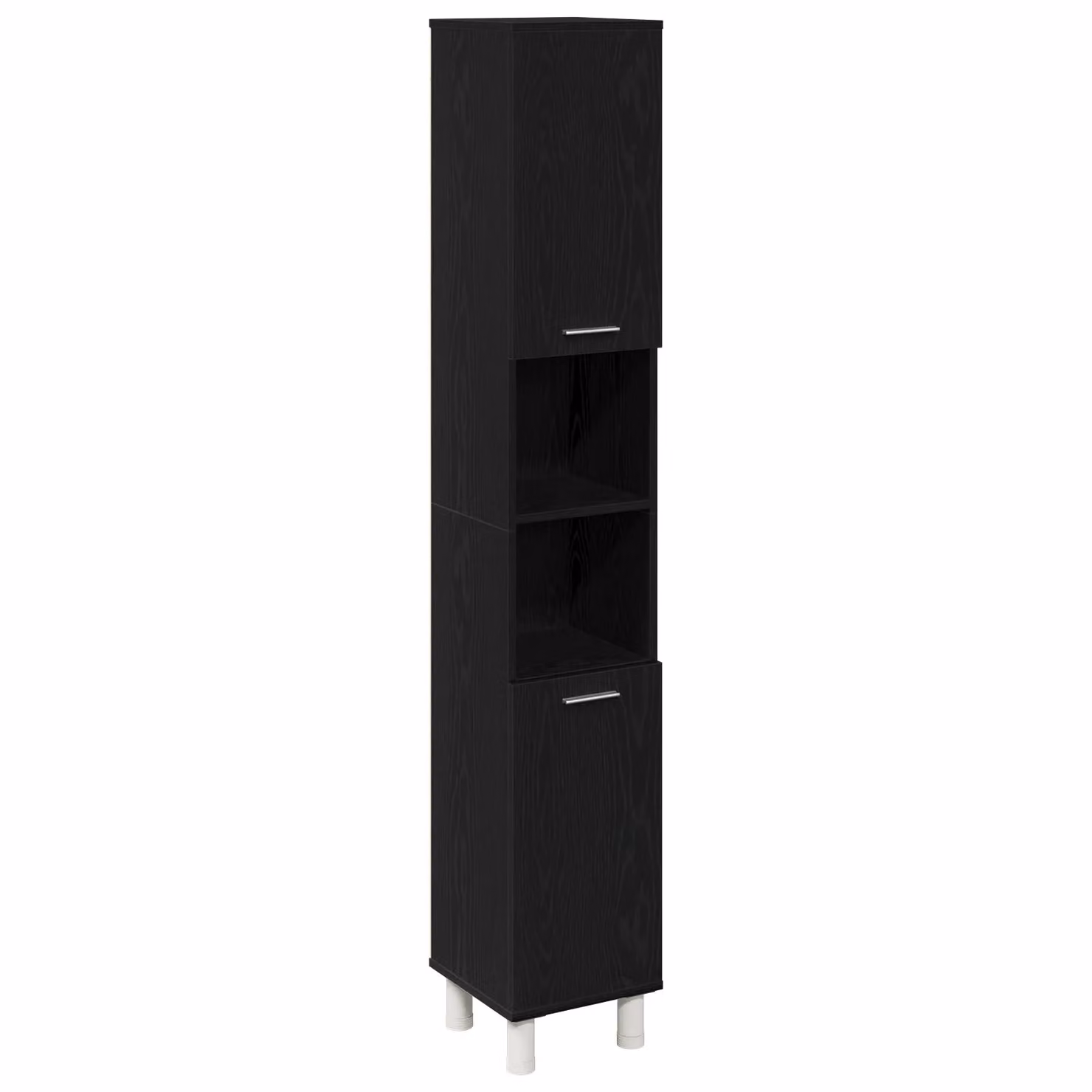 Berkfield Home Black Oak Bathroom Cabinet, W/D/H: 30 x 30 x 179 cm – 2