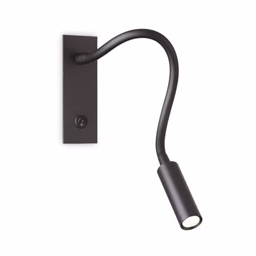 Netlighting Io Adjustable LED Wall Reading Light in Black with 3000K Warm White Light – 1