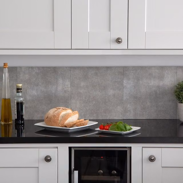 d-c-fix Grey Concrete Look Self Adhesive Wall Tiles for Kitchen and Bathroom