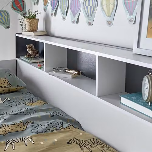 Bedmaster Olly Two-Level Bunk Bed in Grey and White, Solid Rubberwood – 5