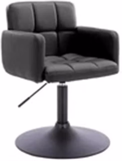 Nordara Black Modern Makeup Soft Seat in Black Synthetic Leather, Width: 100 cm – 1