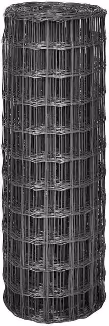 Berkfield Home Euro Fence PVC-Coated Steel Fencing, Grey, W: 10 m, H: 1.2 m – 1