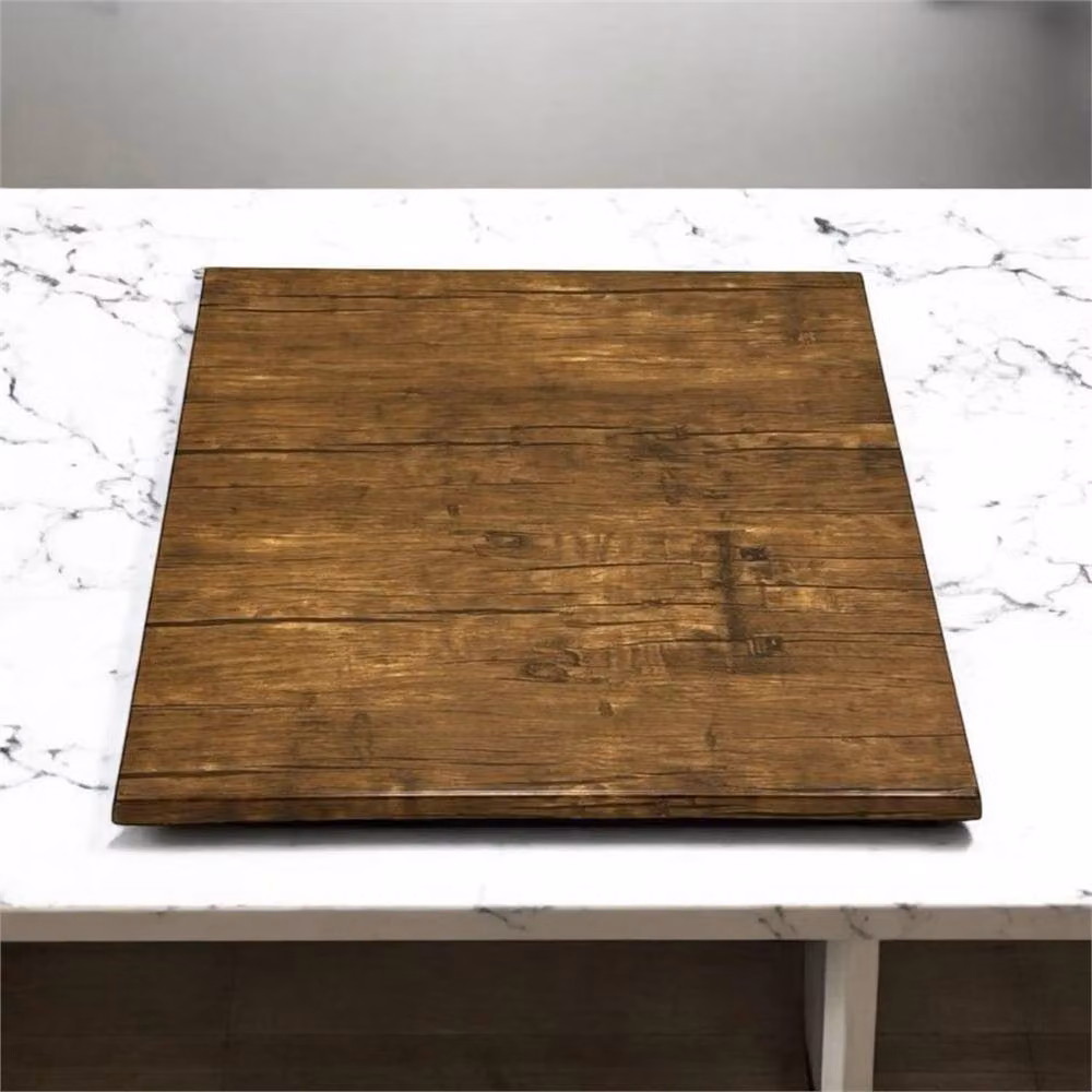 SPETLEK Square Dark Oak Effect Table in Brown, W: 70 cm – 2