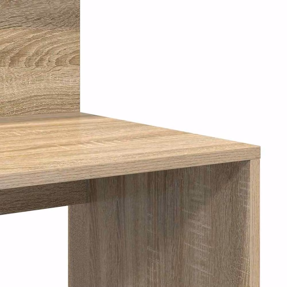 Berkfield Modern Writing Desk with Storage in Sonoma Oak, W/D/H: 90 x 48 x 101.5 cm – 5
