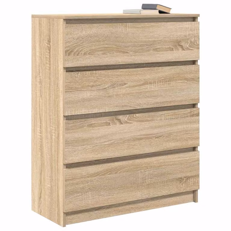 Berkfield Home Sonoma Oak Sideboard in Light Oak, W/D/H: 80 x 35 x 99 cm