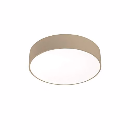 Netlighting Caprice Round LED Flush Ceiling Light in Gold and Beige, W: 33 cm, 2720 lm, 3000K Warm White