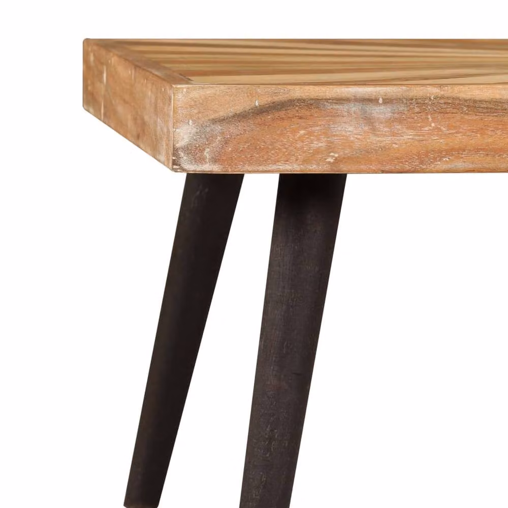 Berkfield Home Rustic Solid Mango Wood Coffee Table, Brown, W/D/H: 90 x 55 x 36 cm – 3
