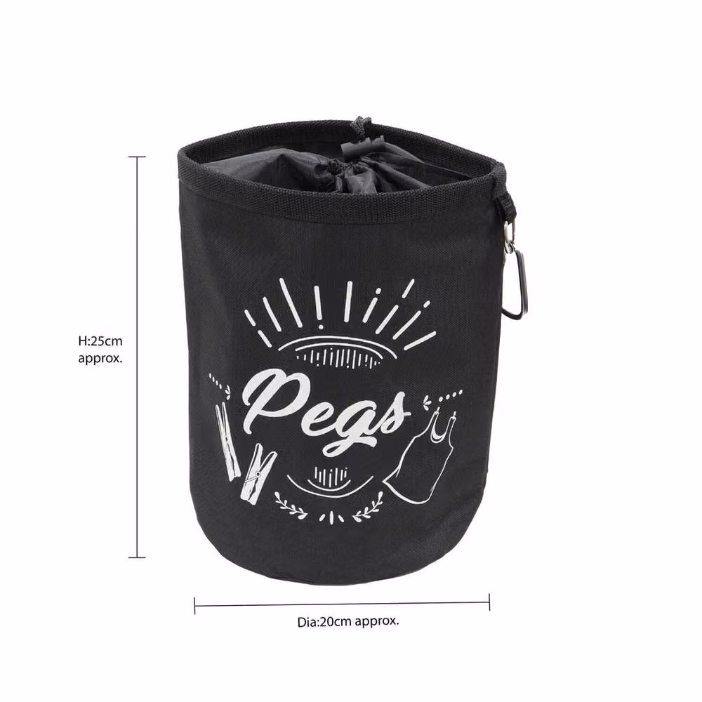 EONLION Large Waterproof Peg Bag in Black, 100 cm – 2