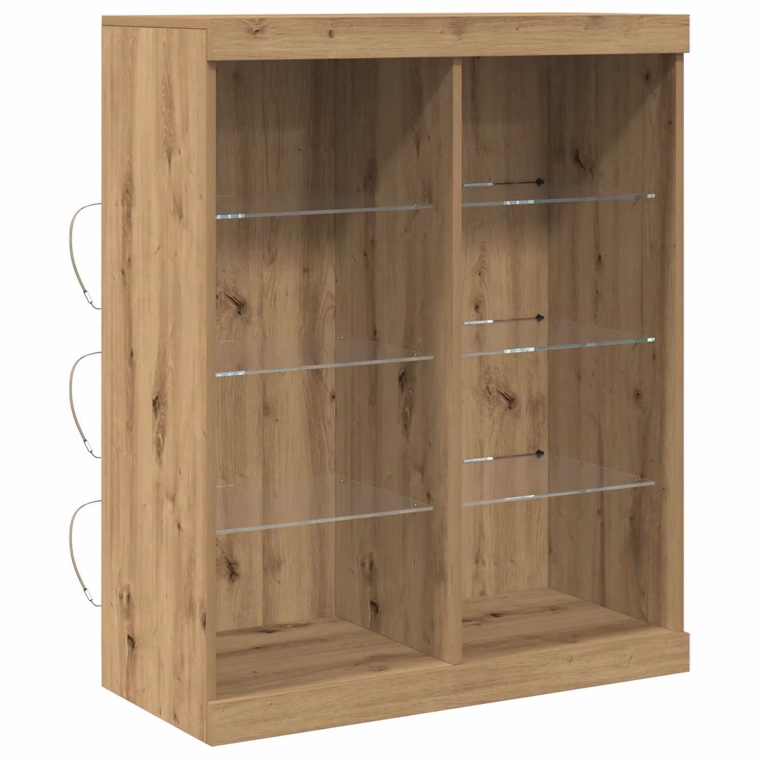 Berkfield Home Artisan Oak Sideboard with Integrated LED Lights, Brown, W: 41 cm, D: 37 cm, H: 100 cm – 2