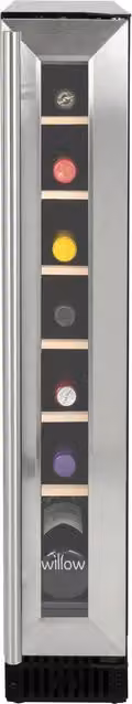 Willow 20L Under Counter Wine Cooler in Silver Stainless Steel